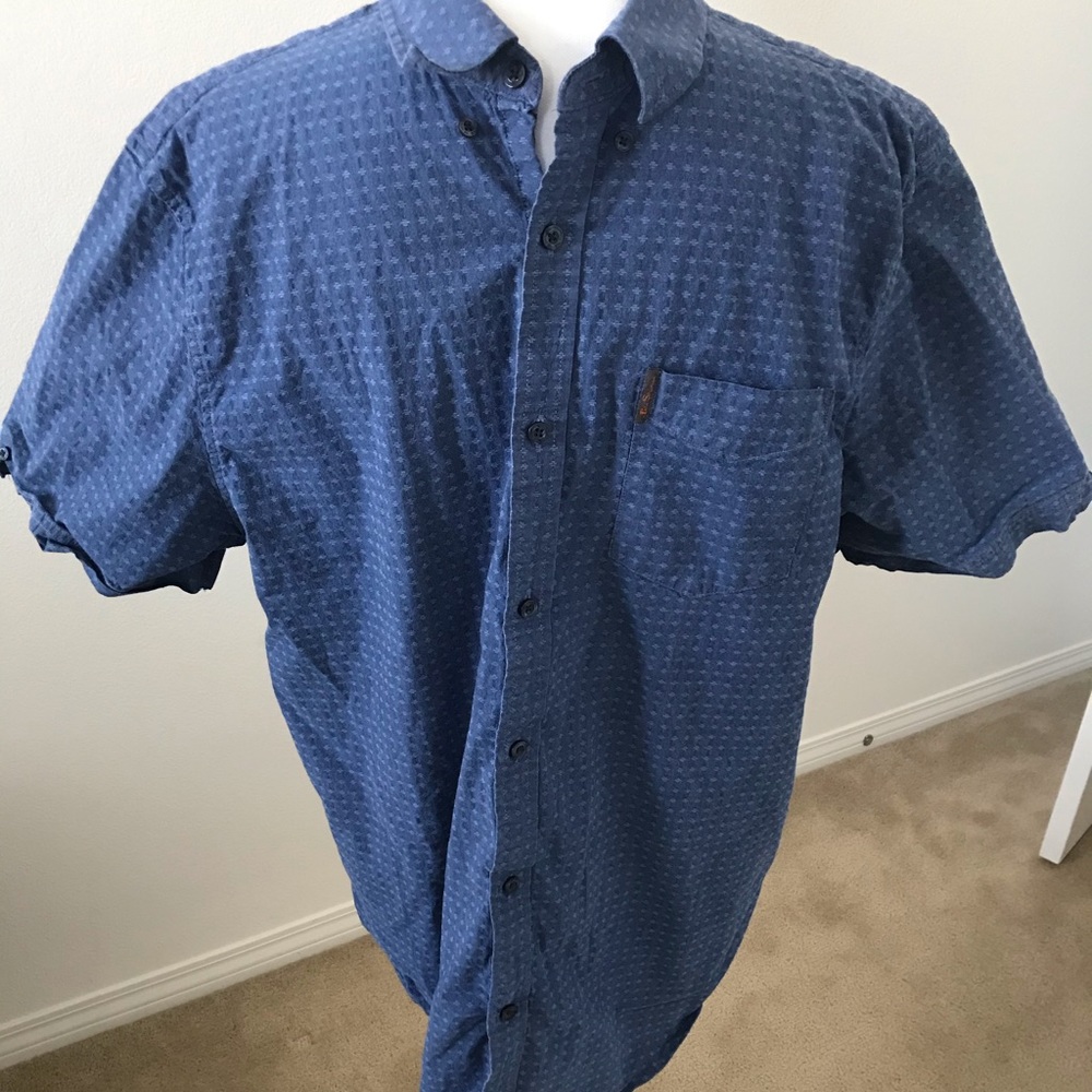 Men’s blue button up short sleeve XL Ben Sherman